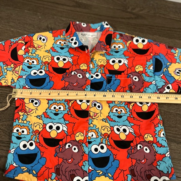 Playful Character Print Kids Button Down Shirt - Picture 5 of 7